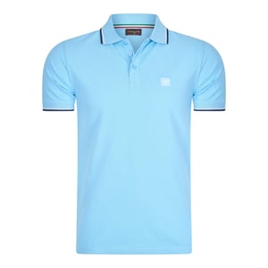 Polo Applique Pique von Cappuccino Italia in der farbe Blau und in größe S.