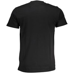 Cavalli Class Schlangenhaut Bold Logo Schwarzes T-Shirt