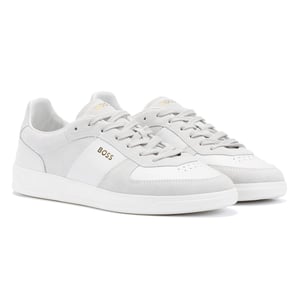 Boss Brandon Wildleder Herren Weiße Turnschuhe