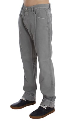 Dolce & Gabbana Graue Baumwoll-Jeans mit geradem Schnitt