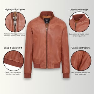 MA-1 Varsity Bomberjacke aus weichem Leder f�r Herren