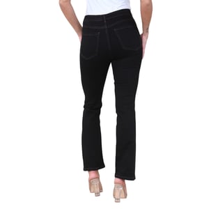 Magic Shaping High Waisted Slim Flare Leg Jeans für Damen in Schwarz