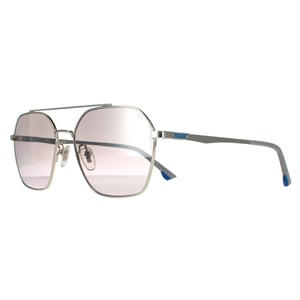 Police Aviator Mens Shiny Palladium Smoke Silber Spiegel SPL771 Vibe 2