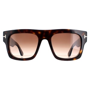Tom Ford FT0711 Fausto 52F dark havana brown gradient sunglasses