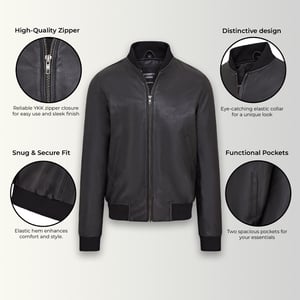 MA-1 Varsity Bomberjacke aus weichem Leder f�r Herren