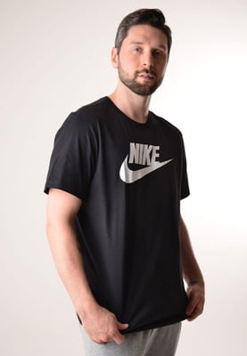 Nike Swoosh Futura Herren-T-Shirt in Schwarz