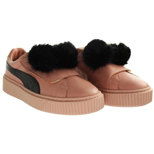 Puma -Korb -Plattform Pompom Womens Pink Trainer