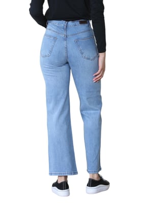 MYT Ladies Wide Leg High Waisted Jeans in Hellblau