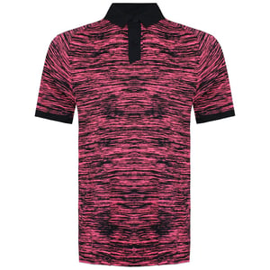 Under Armour Iso-Chill Abe Twist Mens Pink/Schwarzes Golf Polo-Hemd