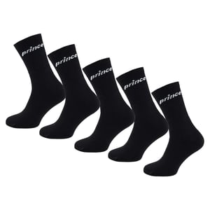 Prince 5er-Pack Tennissocken für Herren, schwarz, gepolstert