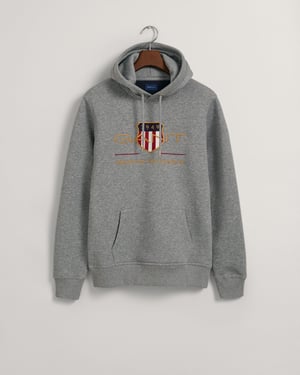 Sweat capuche Archive Shield Gant Pour Homme en Gris Chiné