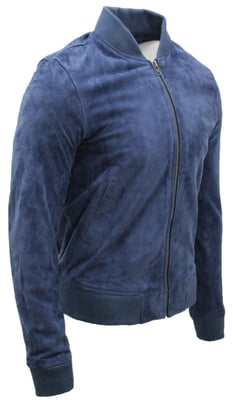 Varsity-Bomberjacke aus weichem Wildleder