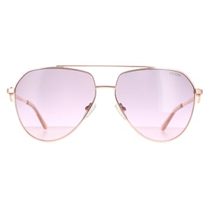 Guess Aviator Damen Glänzend Rose Gold Bordeaux Farbverlauf GF6140