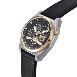 Montre automatique Heritor Amadeus semi-squelette avec bracelet en cuir