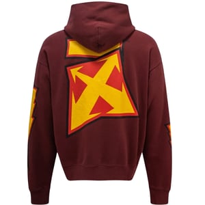 Off-White Thunder Stable Skate Fit Burgunderroter Kapuzenpullover