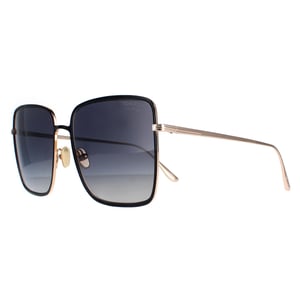 Tom Ford Square Damen Glänzend Schwarz Grau Polarisiert Heide FT0739