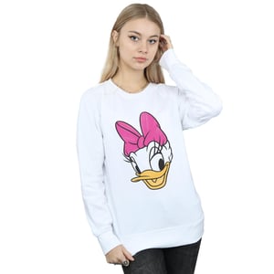 Disney - "Daisy Duck Head Painted" Sweatshirt für Damen (Weiß)