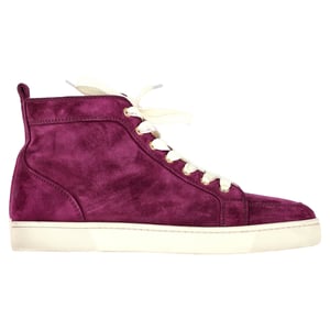 Christian Louboutin Rantus High-Top Sneaker aus lila Wildleder