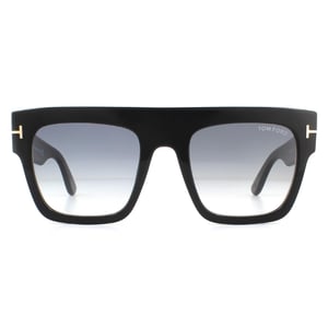 Tom Ford Sonnenbrille Renee FT0847 01B Glänzend Schwarz Grau Rauch Gradient