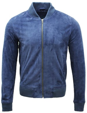 Varsity-Bomberjacke aus weichem Wildleder