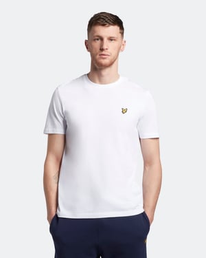 Lyle & Scott Einfarbiges T-Shirt in Weiß