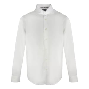 Aquascutum Schlichtes, langarmliges weisses Hemd