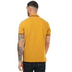 Ben Sherman Herren Polohemd mit doppelter Webkante in Senfgelb