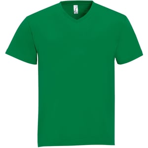 SOLS Herren Victory V-Ausschnitt Kurzarm T-Shirt (Kelly Grün)