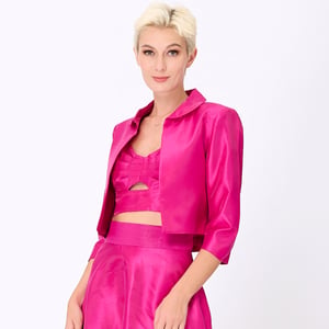 Taft-Crop-Jacke