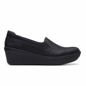Clarks Schritt Rose Moon Damen schwarze Schuhe