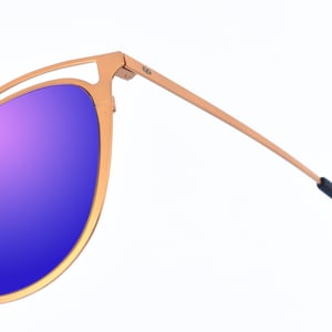 Clarinha Damen-Sonnenbrille aus Metall in ovaler Form