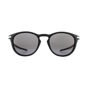 Oakley Round Mens Satin Black Prizm Gris Lunettes de soleil