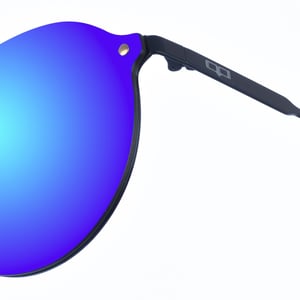 Unisex NEW LOURENZO Oval geformte Nylon-Sonnenbrille