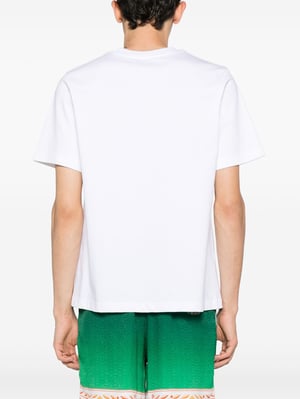 Casablanca Playful Eagle Tennis Club bedrucktes T-Shirt in Weiß