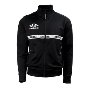 Umbro Langschläfe Reißverschluss up schwarzer Herren -Logo Abgeklappte Trackjacke 65805U 060