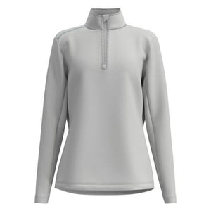Forelson - "Broadway" Base Layer Oberteil mit kurzem Reißverschluss für Damen - Emblem (Grau)