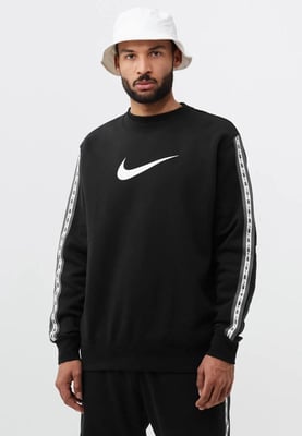 Nike Herren Fleece Sportswear Crew Neck Trainingsanzug in Schwarz