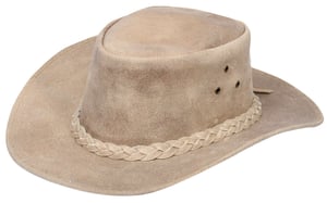 Cowboy Outback Echtes Vintage Leder Aussie Bush Hat