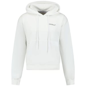Off-White Caravaggio Crowing Design Weisser ubergrosser Kapuzenpullover