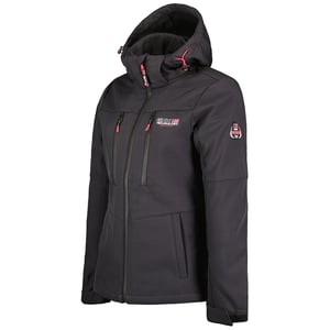 Geografische Norwegen-Jacke für Damen. Die Jacke ist aus hochwertigem Polyester und Elastan gefertigt und hat ein warmes Innenfutter.  Marke: Geographical NorwayModellname: Softshell Jacket TimmexKategorie: Softshelljacke DamenMaterialien: Polyester und ElastanFarbe: blau