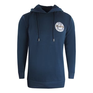 Cavalli Class Kapuzenpullover in Marineblau mit grossem Kreis-Design