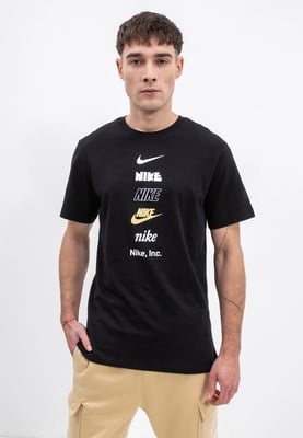 Nike Stack Logo Herren-T-Shirt in Schwarz
