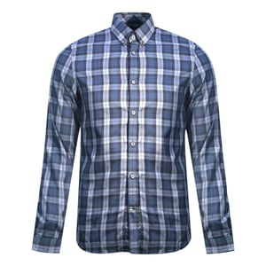 Fred Perry Schwarzes langärmeliges Hemd