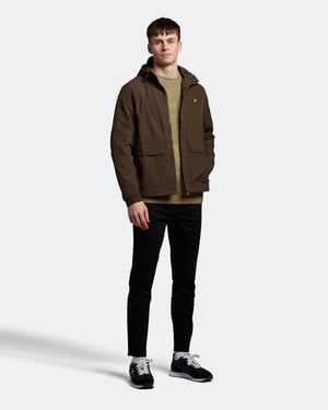 Lyle & Scott Jacke mit Kapuze und Taschen in Olive