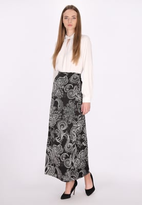Dreimaster Rock Damen Schwarz Weiss