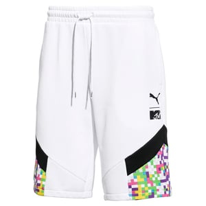 Puma x Mtv Stretch Taille Bottoms White Herren Grafikshorts 579677 02