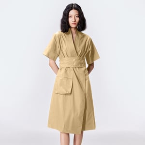 Kimono-Wickelkleid aus Baumwolle