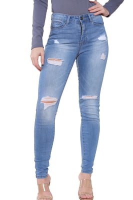 Damen Skinny Stretch Denim Jeans| Enzo Designer Damenbekleidung