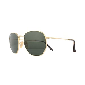 Ray-Ban Sonnenbrille Sechseck 3548N 001 Gold Grün