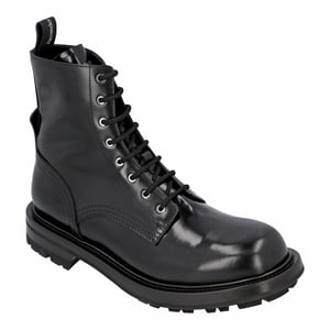 Alexander McQueen Glattleder Kampfstiefel
